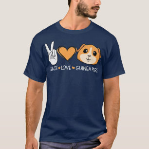 Funny Peace Love Guinea Pigs Women Girls Kids T-Shirt