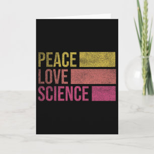 Funny Peace Love Science Lovers Math Chemistry Tea Card