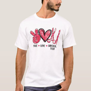 Funny Peace Love Surgical Tech Happy Valentines Da T-Shirt