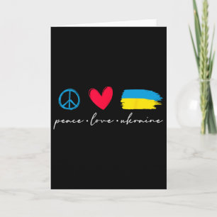 Funny Peace Love Ukraine Ukrainian Flag Lover Supp Card