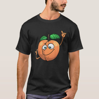 Funny Peach Designs For Men Women Peach Dancing Fo T-Shirt