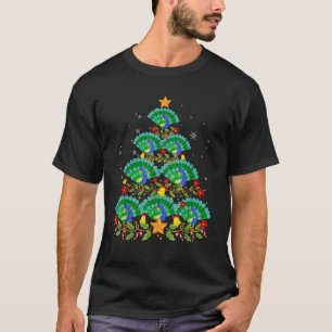 Funny Peacock Bird Lover Xmas Peacock Christmas Tr T-Shirt
