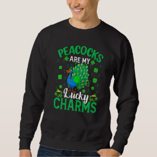 Funny Peacocks Are My Lucky Charms Peacock St Patr Sweatshirt