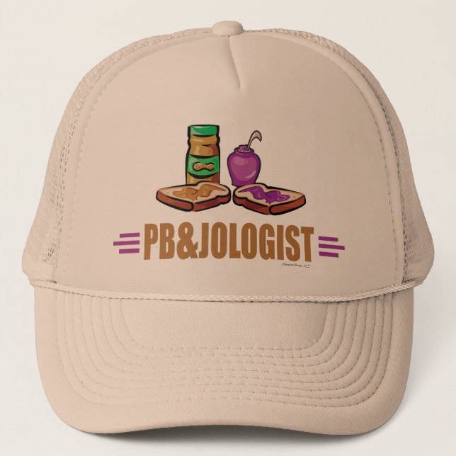 Funny Peanut Butter & Jelly Trucker Hat (Front)