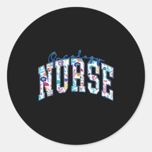 Funny Pediatric Hematology Oncology Nurse Classic Round Sticker