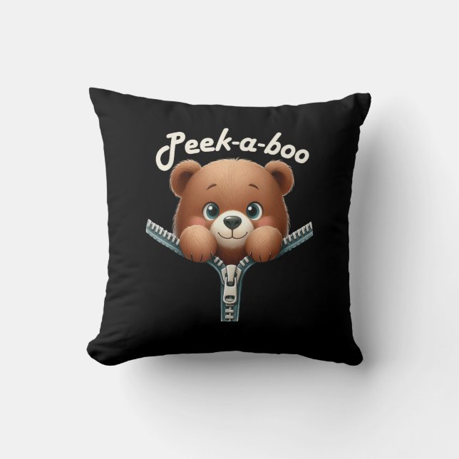 Funny - Peekabo - Bear Cushion (Front)