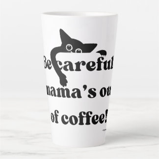 Funny Peekaboo Black Cat Latte Mug – Cute Coffee