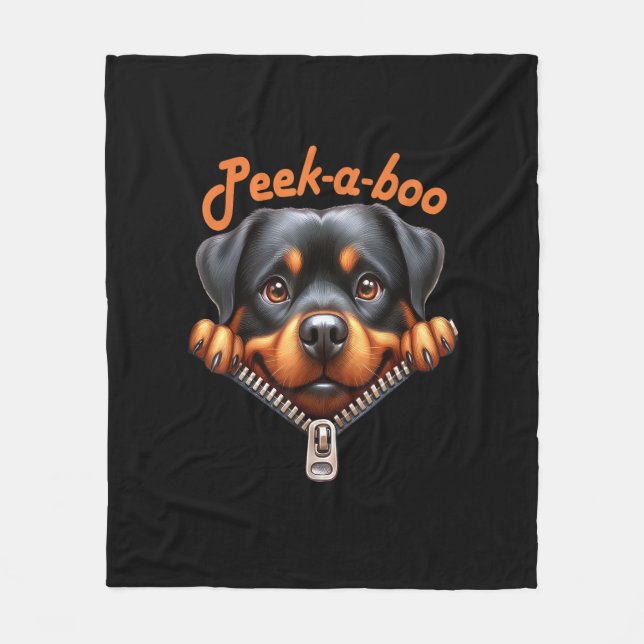 Funny - Peekaboo  Fleece Blanket (Front)