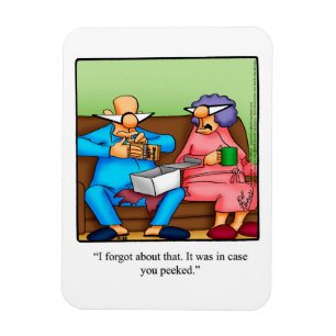 Funny Peeking Before Christmas Humour Magnet Gift