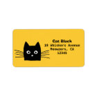 Funny Peeking Black Cat | Cute Return Address