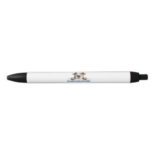 Funny Peeking Staffy Dog Black Ink Pen