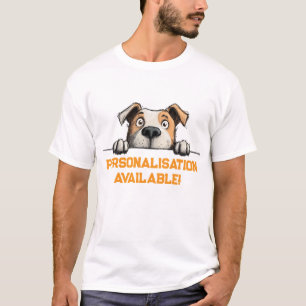 Funny Peeking Staffy Dog T-Shirt