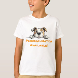 🐶Funny Peeking Staffy - Personalisation Available T-Shirt