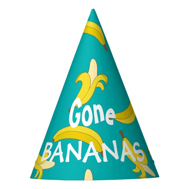Funny peeled bananas pattern party hat (Front)