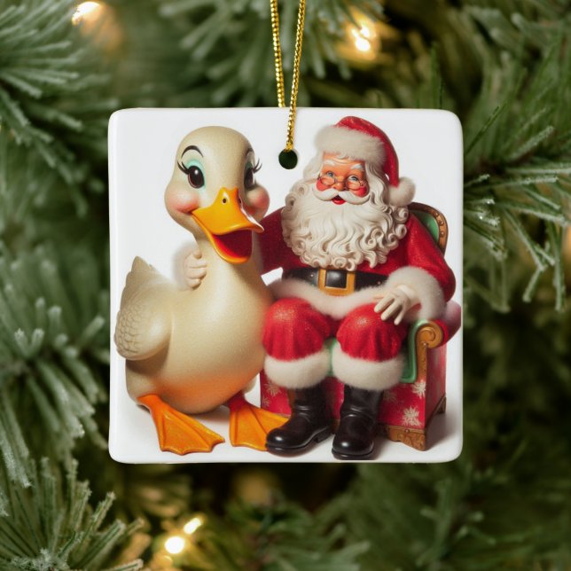 Funny Pekin Christmas Duck Ornament (Tree)