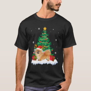 Funny Pekingese Christmas Tree Gift Dog Lover Xmas T-Shirt