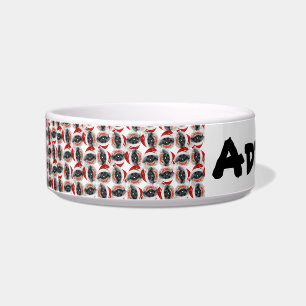 Funny Pekingese Name Christmas Pattern Bowl