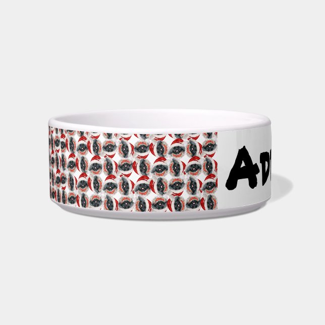 Funny Pekingese Name Christmas Pattern Bowl (Front)