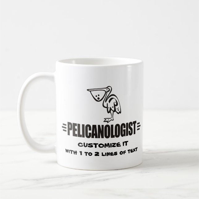 Funny Pelican Coffee Mug (Left)