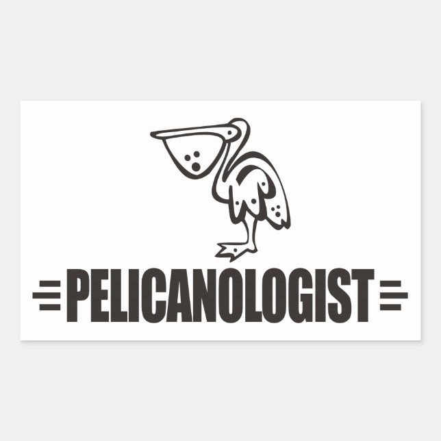 Funny Pelican Rectangular Sticker (Front)