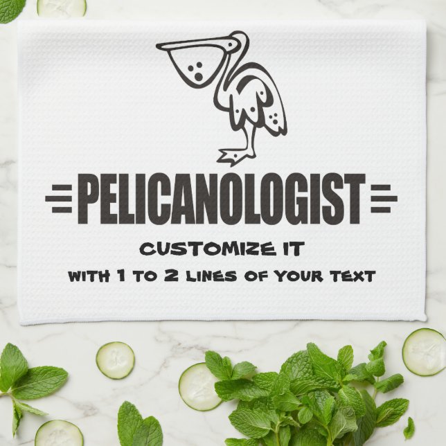 Funny Pelican Tea Towel (Folded)