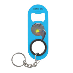 Funny Pelican Tennis Player, Bottle Opener Keyring