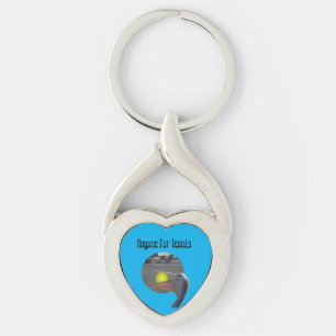 Funny Pelican Tennis Player, Keyring