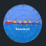 Funny pelicans rowing cartoon illustration dartboard<br><div class="desc">Our funny pelicans rowing team cartoon illustration will add some humour to your day. Inspired by watching seabirds and thinking up silly thoughts.</div>