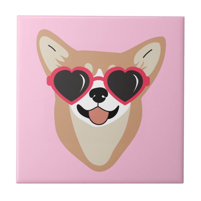 Funny Pembroke Welsh Corgi Ceramic Tile (Front)