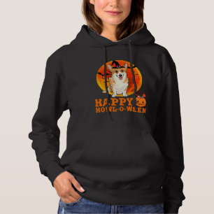 Funny Pembroke Welsh Corgi Dog Halloween Happy How Hoodie