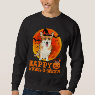 Funny Pembroke Welsh Corgi Dog Halloween Happy How Sweatshirt