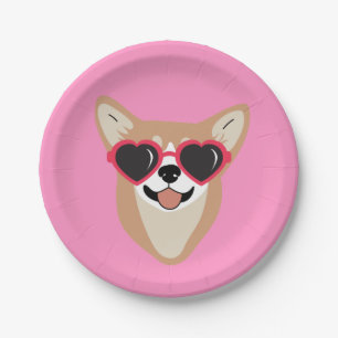 Funny Pembroke Welsh Corgi Paper Plate