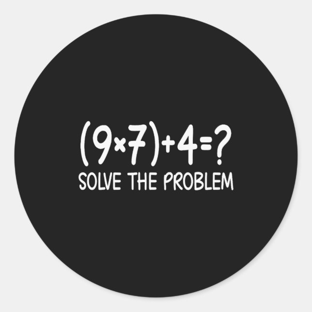 Funny Pemdas Elementary Math Teacher Brainrot 67 M Classic Round Sticker (Front)