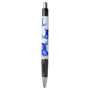 Funny Pen with Blue Parrots