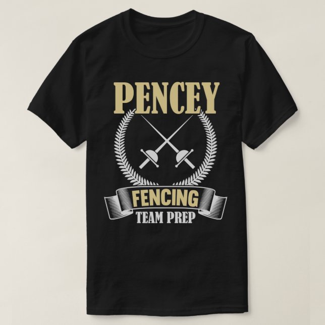 funny pencey fencing team prep T-Shirt (Design Front)
