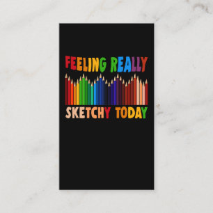 Funny Pencil Artist Painting Sketching Humour Business Card