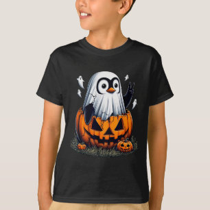 Funny Penguin Boo Halloween Ghost Womens Mens Kids T-Shirt