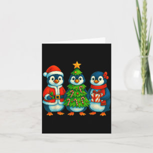 Funny Penguin Christmas Lights Penguin Cute Xmas H Card