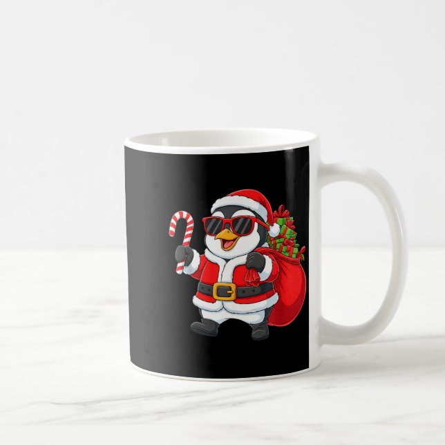 Funny Penguin Christmas Santa Outfit Xmas Boys Gir Coffee Mug (Right)