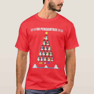 Funny Penguin Christmas Tree Meme Pun Holiday T-Shirt