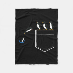 Funny Penguin Cket Cute Diving Penguin Animal Love Fleece Blanket