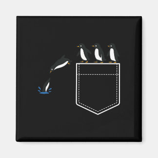 Funny Penguin Cket Cute Diving Penguin Animal Love Magnet
