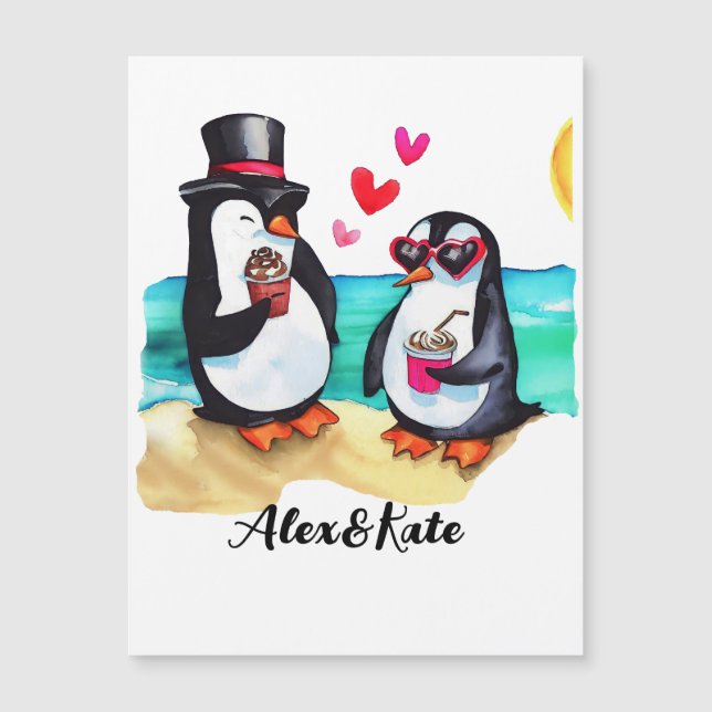 Funny Penguin Couple, Animals in Love (Front)