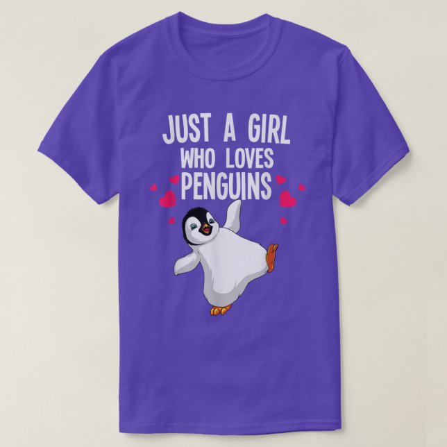 Funny Penguin Design For Women Girls Kids Aquatic  T-Shirt (Design Front)