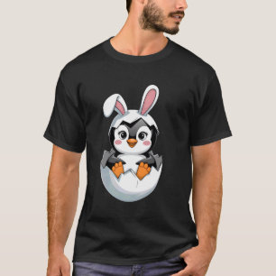 Funny Penguin Easter Bunny Ears Kids Men Women T-Shirt
