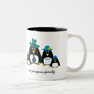Funny Penguin Family Custom Christmas Gift Mugs