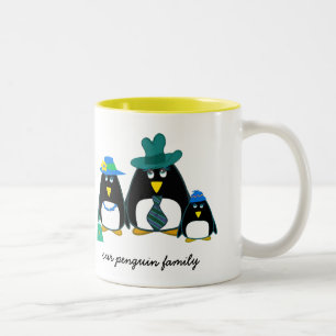 Funny Penguin Family Custom Christmas Gift Mugs