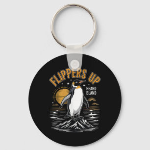 Funny Penguin Flippers Up I Stand With The Penguin Key Ring