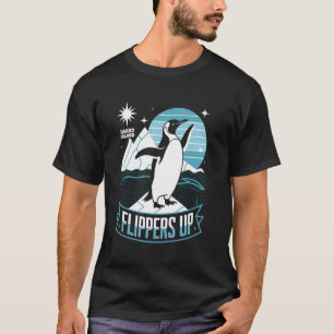 Funny Penguin Heard Island Flippers Up T-Shirt