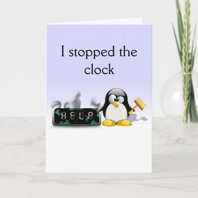Funny Penguin Mothers Day Card (Front)